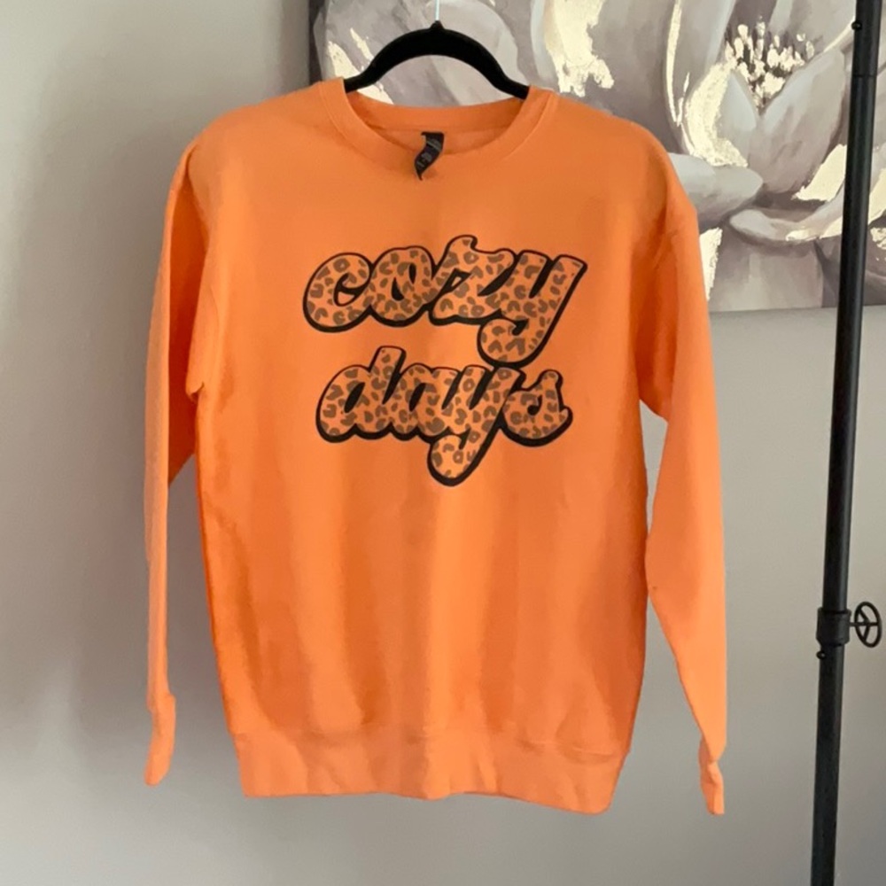 Orange Cozy Days Sweatshirt
